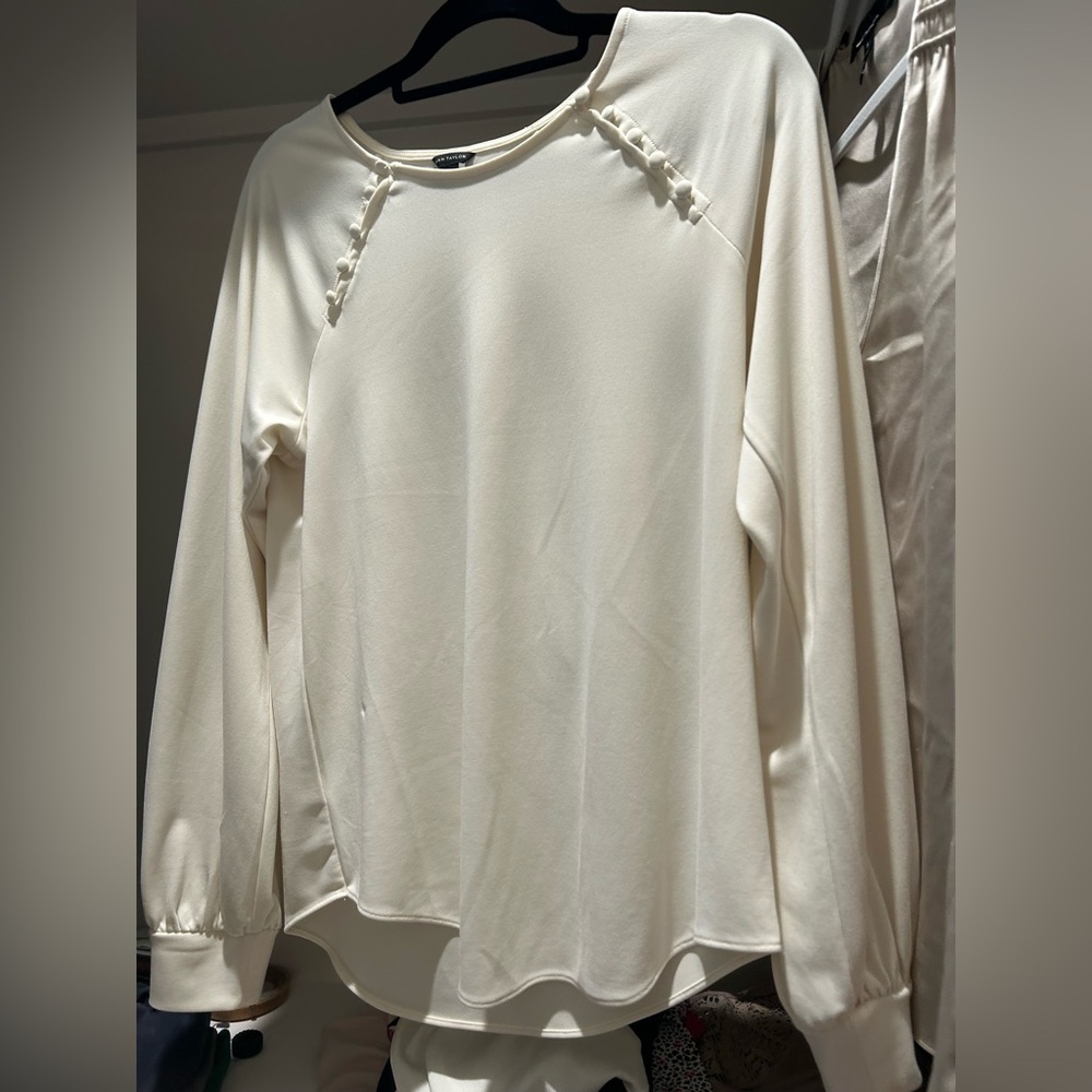 Ann Taylor Cream Blouse